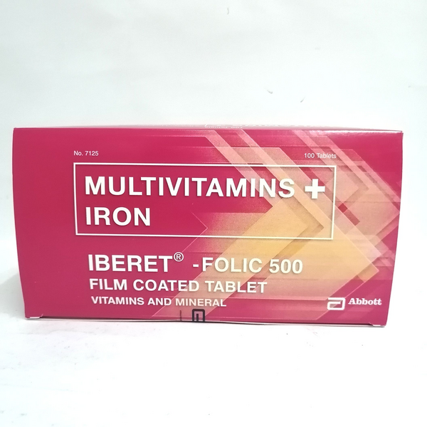 Buy Iberetfolic 500 multivitamins / iron filmcoated tablet 1's online with MedsGo. Price